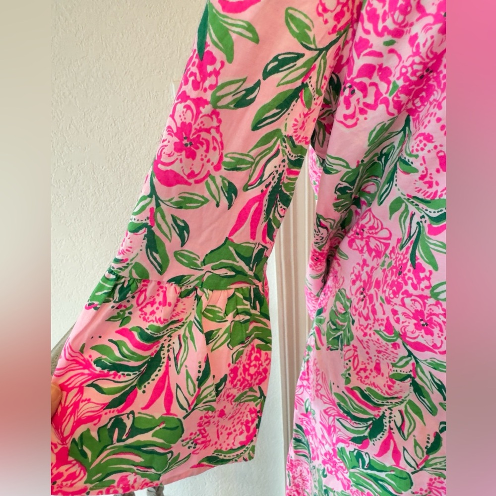 NWOT Lilly Pulitzer Sz L Hayes Dress Conch Shell Pink Koala La La - Picture 5 of 9
